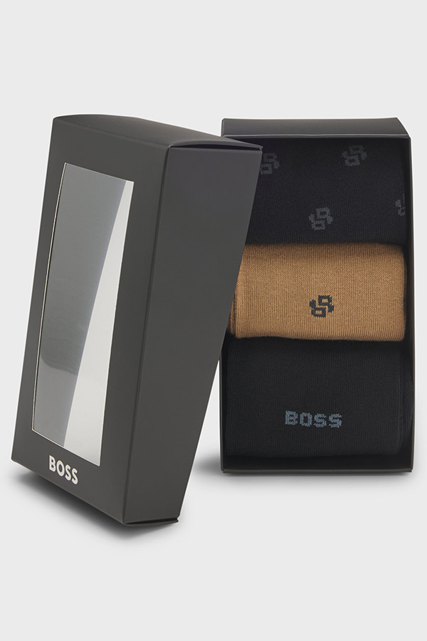 ΚΑΛΤΣΕΣ 3 ΤΕΜ BOSS - 960 ΛΕΥΚΟ ΜΟΤΙΒΟ